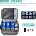 thumbnail image 3 of Tiblue Insulated Reusable Lunch Box for Office Work School Picnic Beach, Leakproof Freezable Cooler Bag with Adjustable Shoulder Strap (Medium, Rock Grey), 3 of 17