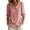 #368-Pink, variant on Women's Striped Tops 3/4 Sleeve Peter Pan Collar Button Down Shirts with Bubble Sleeves Casual Blouses for Spring Summer Daily Wear