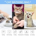 thumbnail image 3 of 1pcs Mesh Cat Washing Bag Adjustable Pet Clean Bite Restraint Bag (Blue), 3 of 7