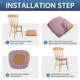 thumbnail image 5 of 4 Pack Purple Waterproof Seat Covers for Dining Chairs,Removable Washable Anti-Dust Kitchen Chair Slipcovers,Stretch Upholstered Office Chair Seat Cushion Slipcovers Protectors, 5 of 6