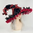 thumbnail image 6 of Slccxzc Foldable Witch Hat Dark Bat Wizard Wide Brim Pointed Gothic Lolita Headwear for Halloween Party, 6 of 7