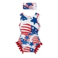 thumbnail image 2 of My First 4th of July Toddler Baby Girl Clothes Sling top + Hair tie 2Pcs Outfit3-6month, 2 of 12