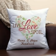 Live, Love, Spoil Personalized Throw Pillow