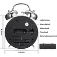 thumbnail image 3 of Twin Bell (Blue) Loud Alarm Clock for Heavy Sleepers Adults 4 Inc, 3 of 5