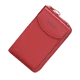 thumbnail image 3 of Cartera de cuero Bolso de hombro de cuero de PU Monedero Bolso bandolera Cartera Bolsa de almacenamiento de tarjetas de dinero, Rojo Sweethay AP001028-07, 3 of 7
