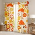 thumbnail image 2 of Erosebridal 70S Groovy Flower Blackout Curtains, 80S 90S Retro Floral Curtains & Drapes 42"Wx84"L 2 Panels, Bohemian Hippie Rainbow Curtains Mushroom Window Treatments Women Bedroom, 2 of 6