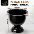 thumbnail image 6 of Stinky Cigar Tall Cigar Ashtray with 4 Stirrups for Indoor & Outdoor Use | Windproof Design with 4.25 inch Deep Bowl for Cigars, Perfect Cigar Accessory for Cigar Aficionados & Home Decor - Jet Black, 6 of 14