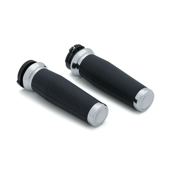Kuryakyn Thresher Grips for H-D Cable Throttle, Chrome