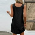 thumbnail image 4 of ReTeiv Robes d'Été pour Femmes 2024, Mode Décontractée Robes Sans Manches Couleur Unie Robes de Plage, 4 of 5