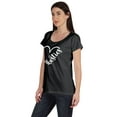 thumbnail image 4 of Inkmeso Womens Scoop Neck Besties Typographic BFF Friend Cotton Tee Tops, 4 of 9