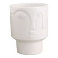 thumbnail image 1 of OUSITAID Ceramic 5 Inch Large Head Planter Pot Self Watering Face Planter Pot for Plants with Drainage Holes, 1 of 10