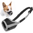 thumbnail image 1 of GFDYREE Dog Muzzle Anti Biting Barking and Chewing with Comfortable Mesh Soft Fabric and Adjustable Strap, Suitable for Small, Medium and Large Dogs(Gray Trim,XS), 1 of 7