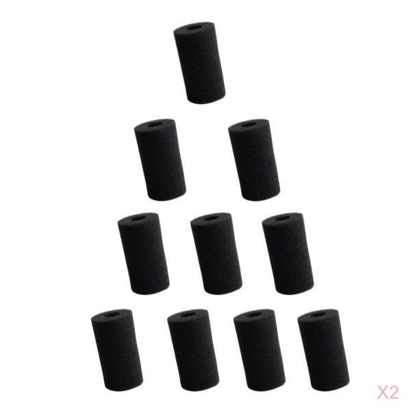 Paquete de 20 Almohadillas de Esponja de Filtro de Tanque de Peces de Acuario Sunnimix Negro 3.5x6cm