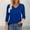 B269 Blue summer tops for women clearance under $5, variant on Cagogo Ladies Casual Tunic Tops Summer Under $5 3/4 Sleeve V-Neck Lace Solid Color Plain Tshirts Shirts Night Out Green Clothing Mothers Day Gifts