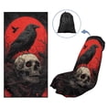 thumbnail image 5 of Xixirimido Crow Skull Red Moon Print Car Accessories Sweat Towel Seat Cover Universal Non-Slip for Car Truck SUV Athletic Running Towel for Workout Outdoor Sport Activities, 2 Pack, 5 of 8