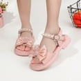 thumbnail image 4 of Gubotare Girls Sandals Toddler/Little Kid Cute Open Toe Flats Dress Sandals Summer Shoes (Pink,12.5), 4 of 7