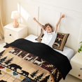 thumbnail image 3 of jejeloiu Woodland Bear Twin Duvet Cover,Lodge Print Twin Bedding For Boys,Brown Black,Black Reversible,2 Pieces,1 Duvet Cover and 1 Pillowcase, 3 of 6