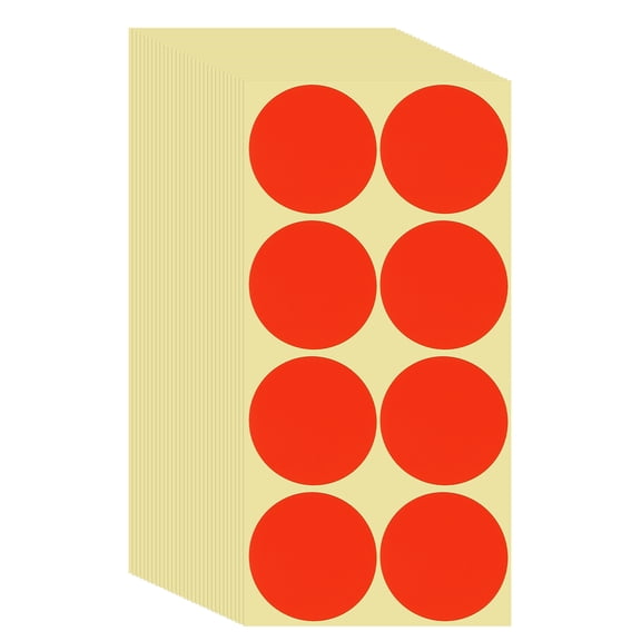 Uxcell 360 Pcs Colored Dot Stickers Labels, 2 Inch Circle Price Stickers Self Adhesive Circle Tags Coding Labels for Office Business Yard Sale Garage Sale Home Decor, Red