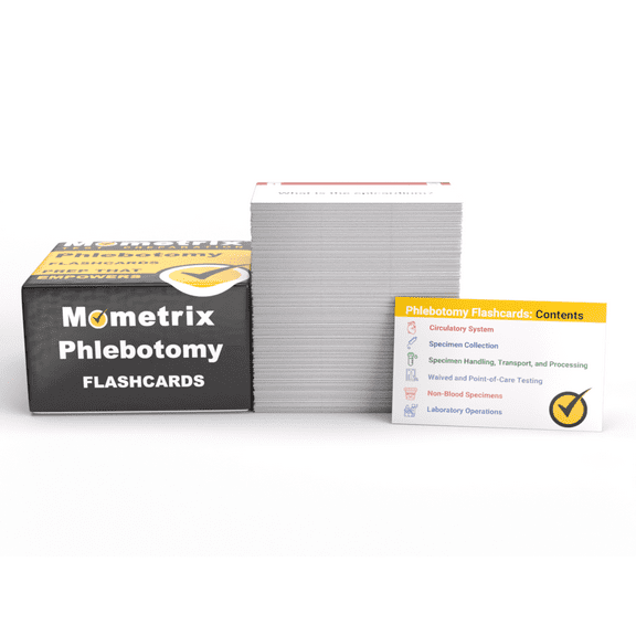 Phlebotomy Study Cards: Phlebotomy Exam Review and Training with Practice Test Questions [Full Color Cards]