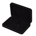 thumbnail image 1 of Caja grande de terciopelo para juego de joyas, caja grande para regalo de collar y anillo, caja de almacenamiento de joyas para collar grueso (negro), 1 of 5