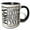 Black/White, variant on 3drose, Modern Black and Image of Gold Brush Stroke Fourty Happy Birthday, 11oz Two-tone Green Mug