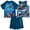 Blue / gray, variant on Monster Jam T-Shirt Tank Top and French Terry Shorts 3 Piece Outfit Set Toddler to Big Kid