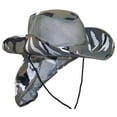 thumbnail image 3 of Tropic Hats Summer Wide Brim Mesh Safari/Outback W/Neck Flap & Snap Up Sides - City Camo XXXL, 3 of 5