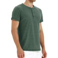 thumbnail image 3 of Iceglad Mens Fashion Casual Front Placket Basic Short Sleeve Henley T-Shirts, 3 of 10
