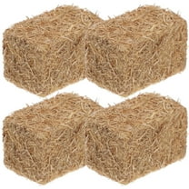 4 Piece Decorative Atmosphere Farm Straw Miniature Decorations Small Haystack Toy Set, High Quality Materials Realistic Design Intricate Workmanship, Garden Landscape Patio