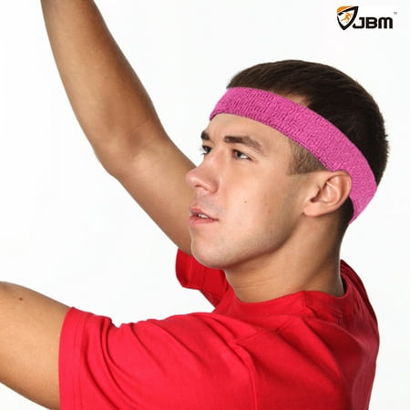 JBM Multi Color Headband Sweat Band Wrap Fashion Soft Elastic Breathable Comfortable Durable for Dancing Basketball Football Soccer Volleyball Baseball Table
