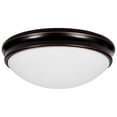 thumbnail image 2 of 20725LEDD-BS/OPL-Access Lighting-Atom-15W 1 LED Flush Mount-12.5 Inches Wide by 3.5 Inches Tall-Brushed Steel Finish, 2 of 7