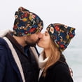 thumbnail image 5 of Lsque Vintage Floral Pattern Knitted Beanie, Unisex Winter Hat, Knit Hat Winter Beanies Thick Fisherman Beanies Cuffed Plain Skull Caps, 5 of 6