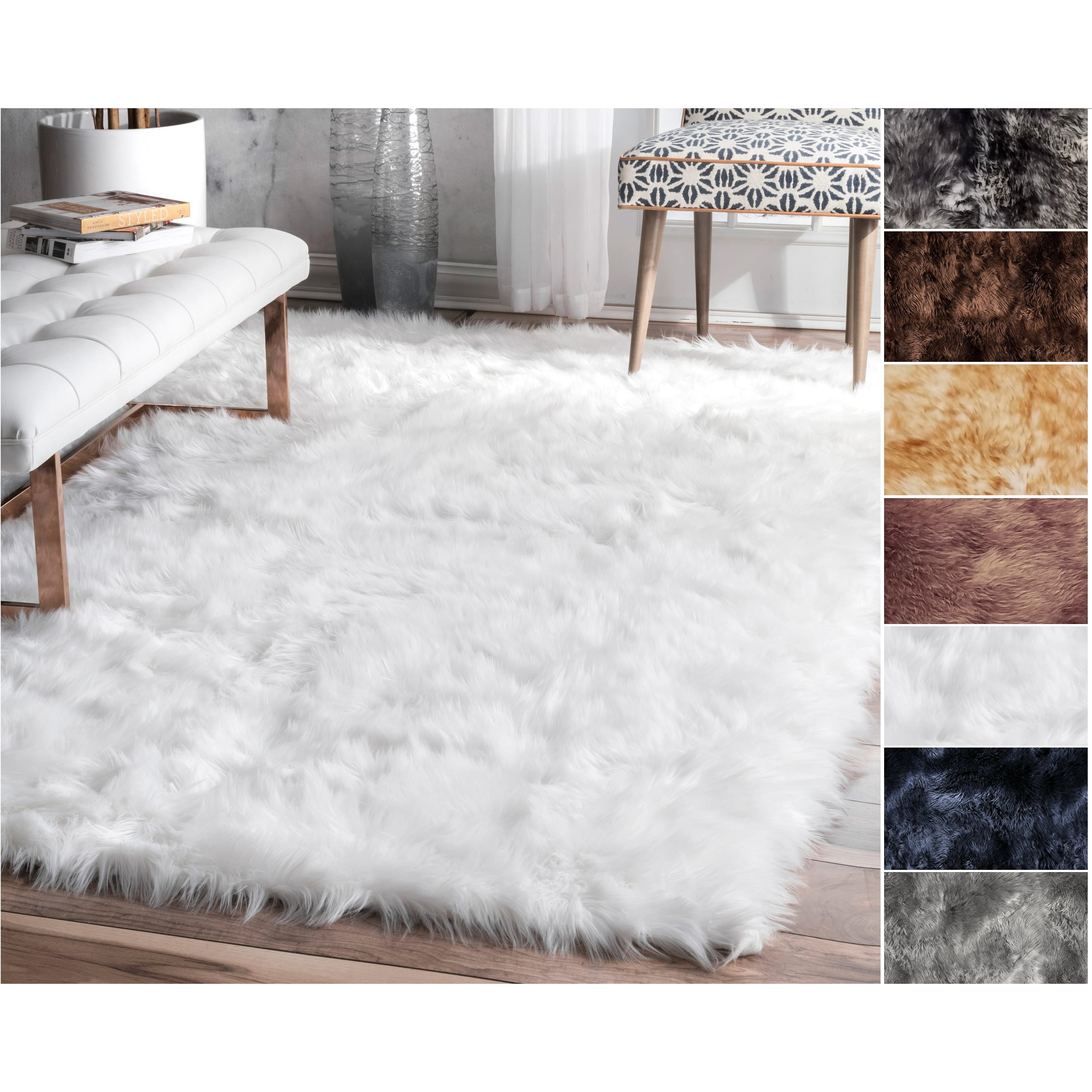 Spectrum Rugs Legacy Faux Sheepskin Shag Rug 8 X 10 Walmart Com Walmart Com