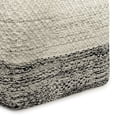 thumbnail image 4 of Simpli Home Macie 18 inch Wide Boho Square Pouf in Grey and White PET Polyester, 4 of 6