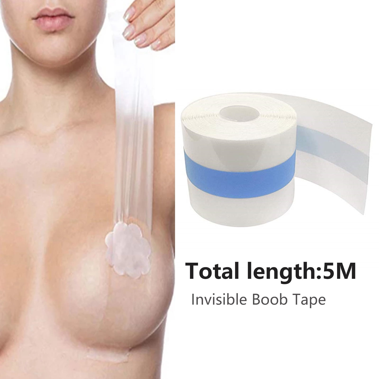 boob Tape 5 M X5 cm Chest Tightening Band invisible Bra Band Instant Breast  Lift for Women Chest Band for Sizes A-K Cup