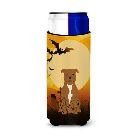 

Halloween Staffordshire Bull Terrier Brown Michelob Ultra Hugger for Slim Cans