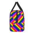 thumbnail image 5 of Lunch Bag Gay-Pride Flag Reusable Insulated Lunch Tote Cooler Box for Women Men Black, 5 of 7