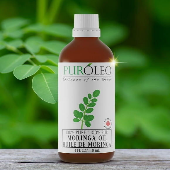 PUROLEO Moringa Oil 4 Fl Oz/118 ML (Packed in Canada) for Face 100% Pure | Natural Moringa Oil