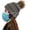 Dark Gray, variant on Hats Women Solid Stitching Outdoor Plush Hats Crochet Knit Beanie Cap Button Peaked Cap Black