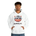 thumbnail image 5 of Unisex Heavy Blend™ Hooded Sweatshirt ROBOCAT is A robot resembling a cat, 5 of 9