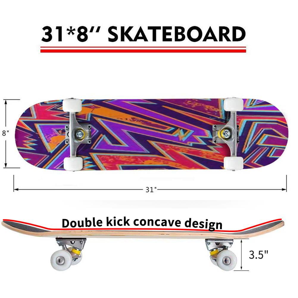Graffiti artist illustration Black and white design for shirts Outdoor  Skateboard Longboards 31x8 Pro Complete Skate Board Cruiser 