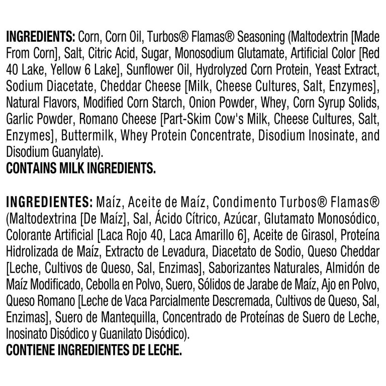 Sabritas Flavored Corn Snacks Turbos Flamas 10 Oz, 48 OFF