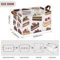 thumbnail image 7 of Yayeee Foldable Storage Basket for Shelves with Handles Waterproof Cloth Bins, White Cakes Pattern, 7 of 7
