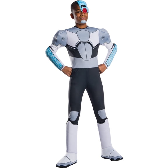 DC Teen Titans Go! Cyborg Deluxe Costume for Kids by Rubies, Boys Small