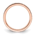thumbnail image 2 of 14k Rose Gold Polished Size 5.5 Vintage 1/2 carat Diamond Complete Eternity Band, 2 of 5