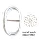 thumbnail image 2 of Worallymy Cable de alambre de cortina blanco de 3 metros cable colgante de red de ventana de PVC recubierto de plástico con 12 ganchos y ojos Worallymy JD735806051, 2 of 6