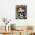 thumbnail image 2 of COMIO Banksy Canvas Wall Art,Graffiti Canvas Wall Art, Graffiti Skull Art Painting Poster, Colorful Graffiti Street Wall Art, Pop Art Wall Decor Framed Artwork for Home Decor(12" x16 ), 2 of 4