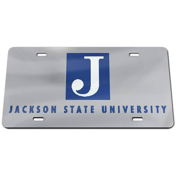 NCAA Jackson State Silver Mirror License Plate