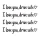 thumbnail image 1 of Adhesivo de Espejo Retrovisor Conduco con Seguridad Usted Pegatina de Espejo Retrovisor en Forma de Corazón Inglés, 1 of 1