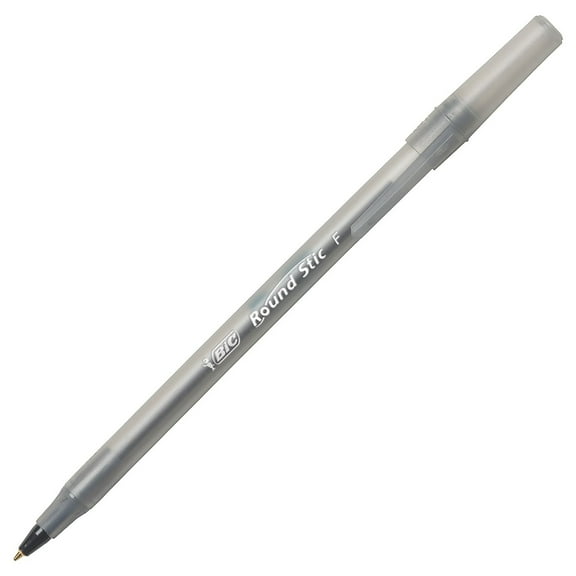 BIC Round Stic Grip Ballpoint Pen Fine Point GSFG11BLKCT